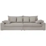 Möbelix Viersitzer-Sofa Avellino Silberfarben Cord