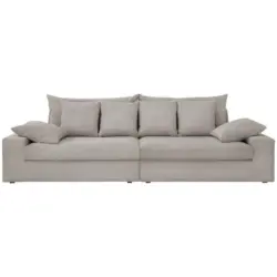 Viersitzer-Sofa Avellino Silberfarben Cord