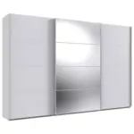 M&ouml;belix Schwebet&uuml;renschrank B: 360 cm Norderstedt Wei&szlig;