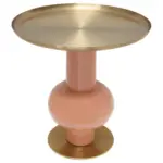 Möbelix Beistelltisch Art Deco 2225 Goldfarben/Orange B: 50 cm