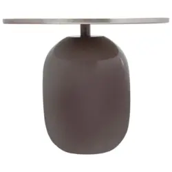 Beistelltisch Art Deco 525 Grau/Silberfarben B: 40,5 cm