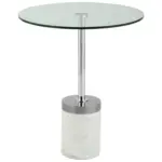Möbelix Beistelltisch Lana 125 Silberfarben/Weiß B: 53 cm