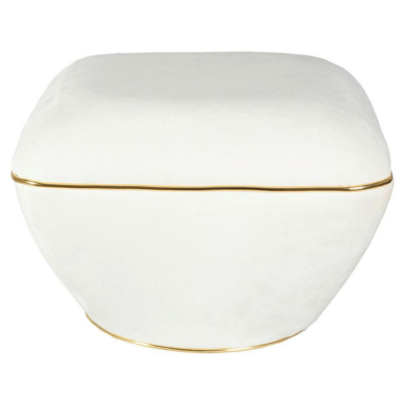 Hocker Contessa 125 Beige/Goldfarben D: 60 cm