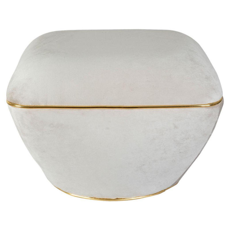 Hocker Contessa 125 Goldfarben/Taupe D: 60 cm