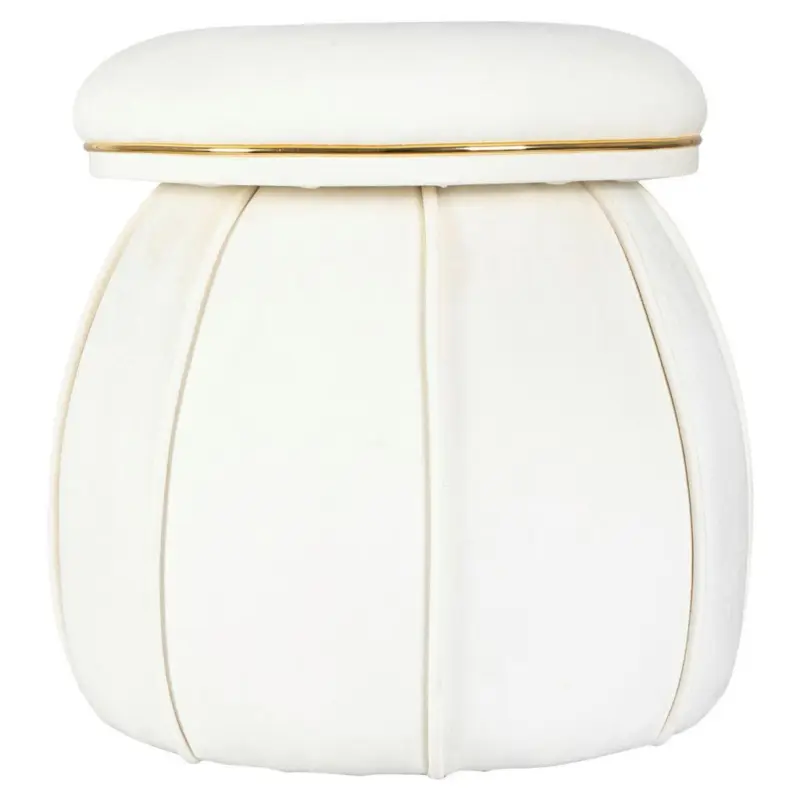 Hocker Corin 125 Goldfarben/Beige D: 51,5 cm