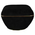 Möbelix Hocker Contessa 135 Schwarz/Goldfarben D: 60 cm