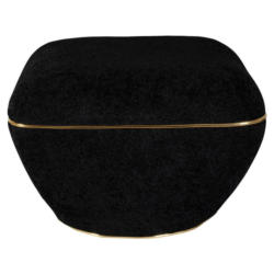 Hocker Contessa 135 Schwarz/Goldfarben D: 60 cm