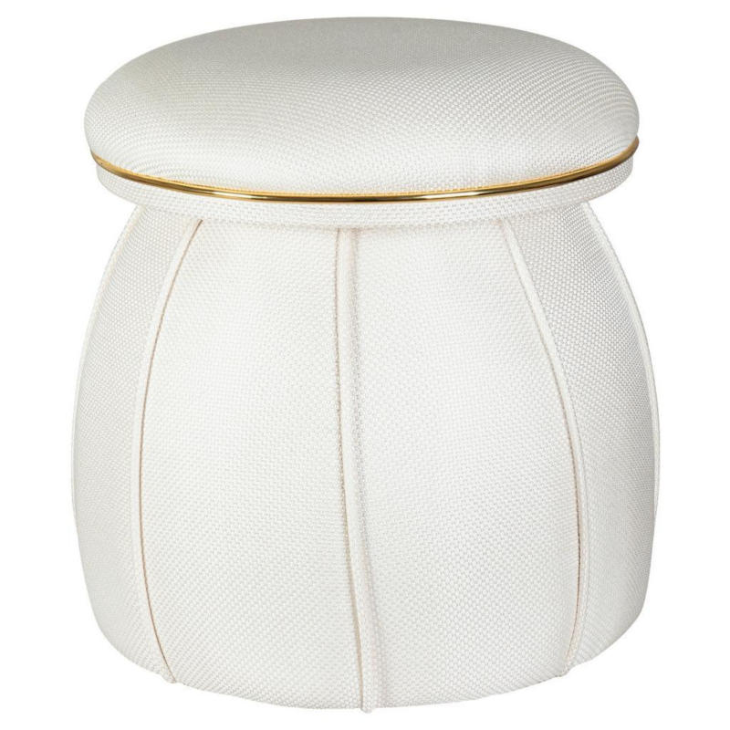 Hocker Corin 145 Beige/Goldfarben D: 51,5 cm