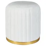 Möbelix Hocker Doric 135 Weiß/Goldfarben D: 43 cm