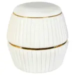 Möbelix Hocker Doric 225 Beige/Goldfarben D: 51,5 cm