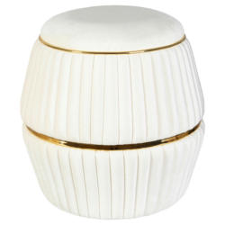 Hocker Doric 225 Beige/Goldfarben D: 51,5 cm