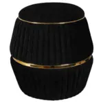 Möbelix Hocker Doric 235 Schwarz/Gold D: 51,5 cm