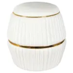 Möbelix Hocker Doric 245 Beige/Goldfarben D: 51,5 cm