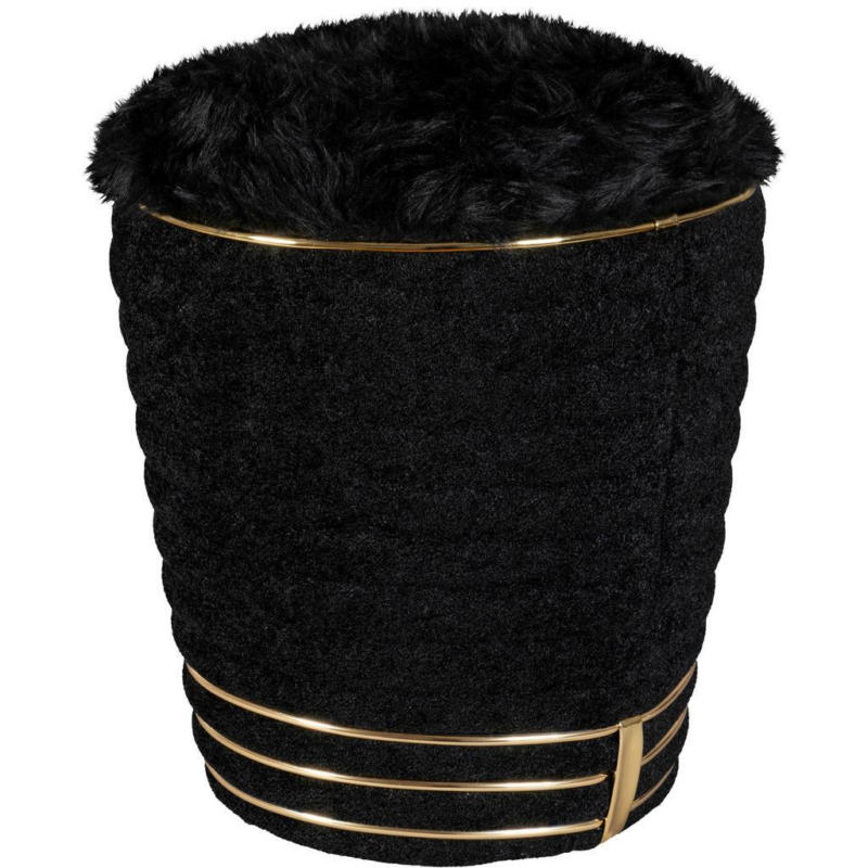 Hocker Doric 335 Goldfarben/Schwarz D: 42 cm