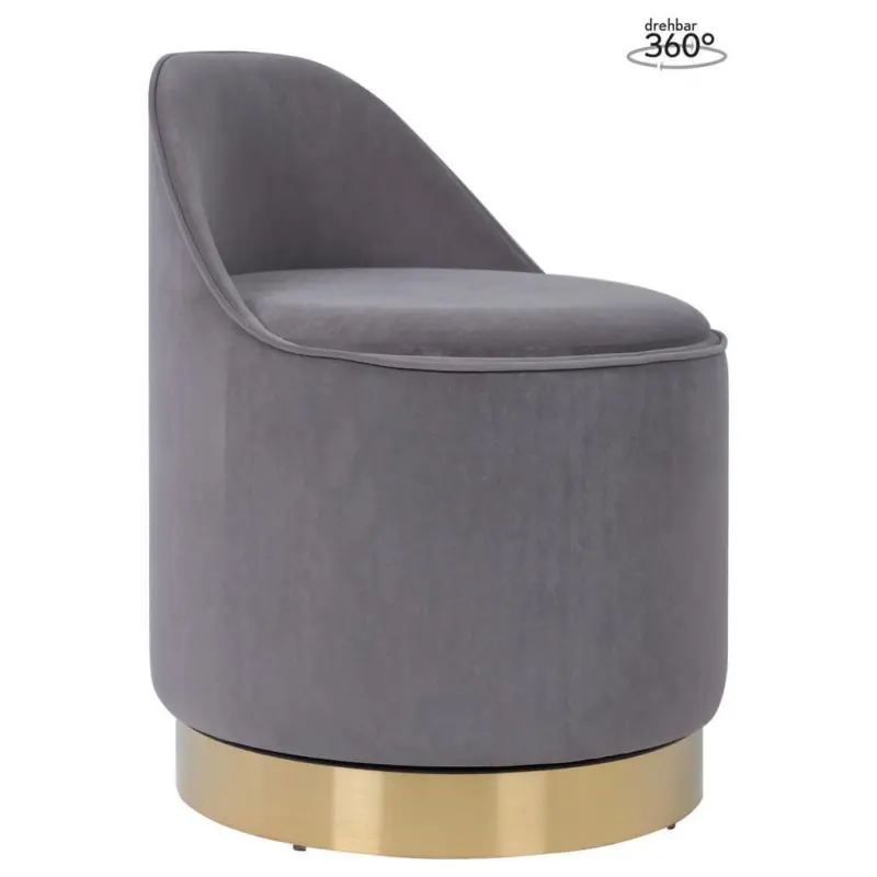 Drehhocker Viktor 125 Grau D: 52 cm