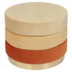 Möbelix Hocker Elyse 100 Goldfarben/Orange D: 50 cm