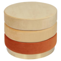 Hocker Elyse 100 Goldfarben/Orange D: 50 cm