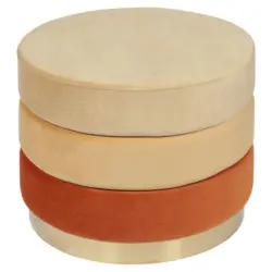 Hocker Elyse 100 Goldfarben/Orange D: 50 cm