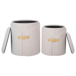 Hocker Forcet 125 2-Teilig Beige D: 37/30,5 cm