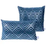 Möbelix Zierkissen Prisma 30/45x50/45 Cm Polyester Blau/silberfarben