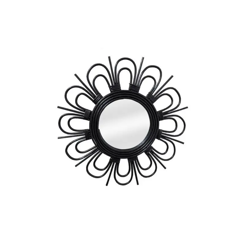 Spiegel Rattan Aina Schwarz B: 43 Cm