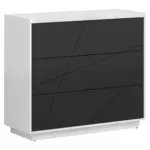 Möbelix Kommode 106 Cm Forn, Schwarz/weiß