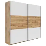 Möbelix Schwebetürenschrank 218 Cm Osaka Weiß/eiche Dekor