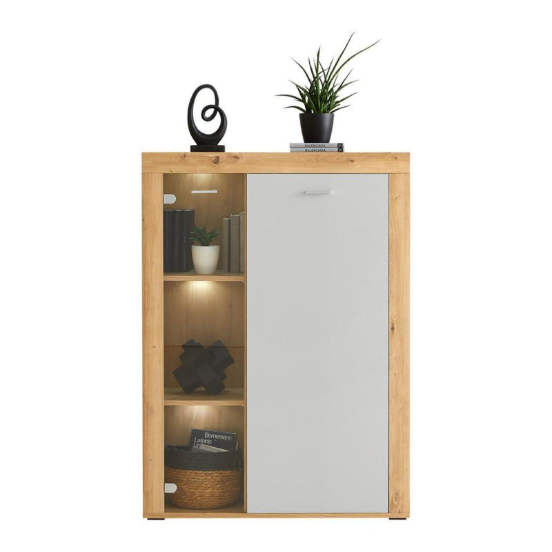 Highboard 90cm Canberra Artisan Eiche Dekor