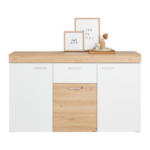 Möbelix Sideboard 150 Cm Valencia Alpinweiß, Eiche Artisan