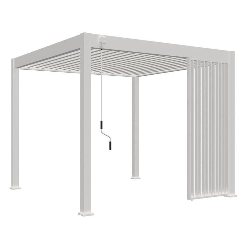 Pergola-seitenteil 93x10 Cm Weiß Aluminium