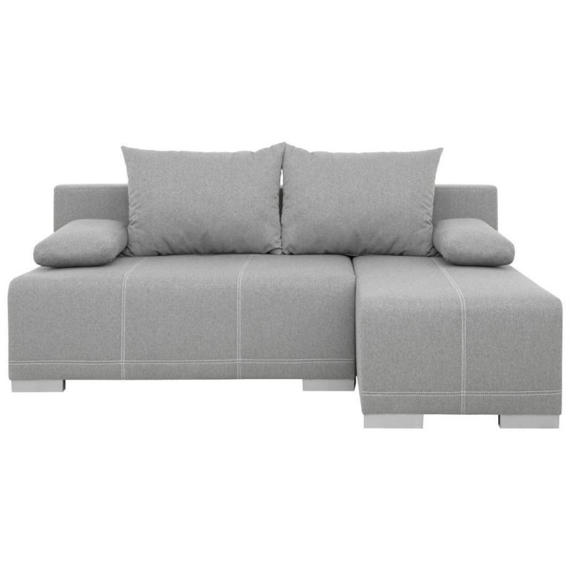 Eckschlafsofa Biru Grau S: 202/143 cm