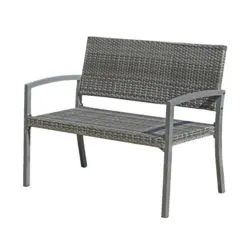 Sitzbank Aluminium 2-Sitzer mit Armlehne