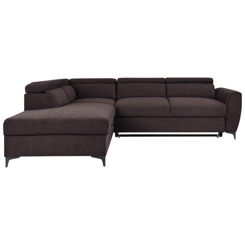 Ecksofa Lapis Dunkelbraun S: 217/255 cm