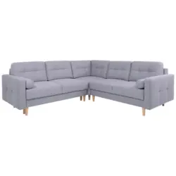Eckschlafsofa Noret Graublau S: 242/242 cm