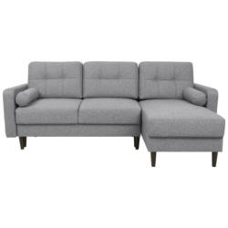 Eckschlafsofa Noret Hellgrau S: 223/157 cm