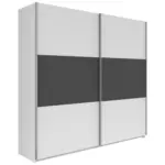 M&ouml;belix Schwebet&uuml;renschrank 218 Cm Saturn Wei&szlig; Dekor