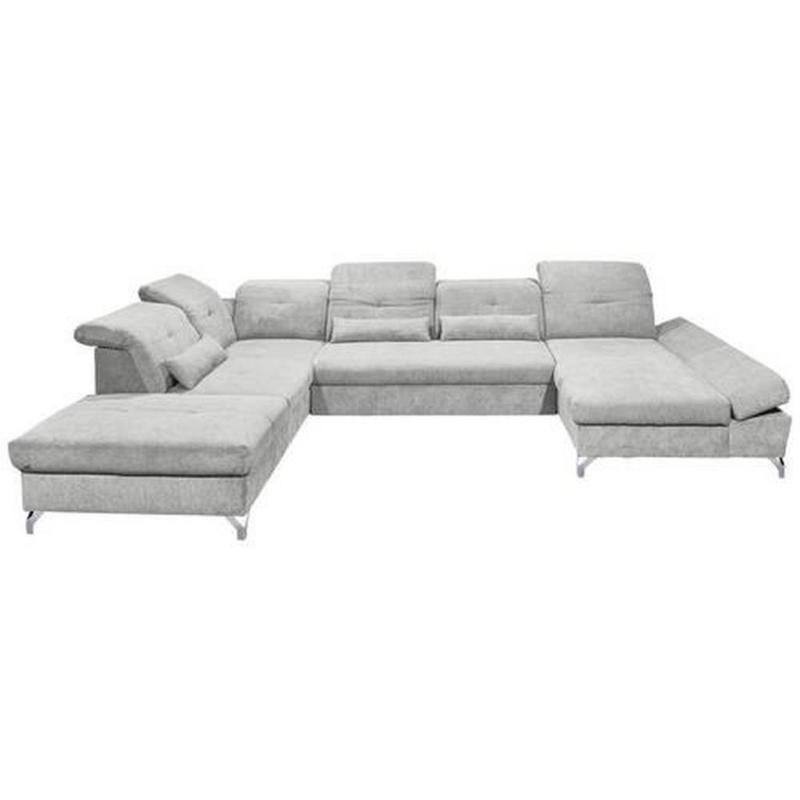 Ecksofa Melfi Hellgrau U: 245 cm