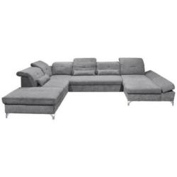 Ecksofa Melfi Dunkelgrau U: 245 cm