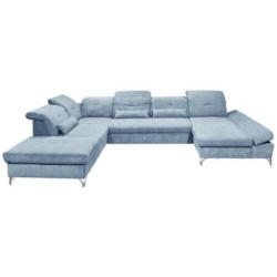 Ecksofa Melfi Blau U: 245 cm