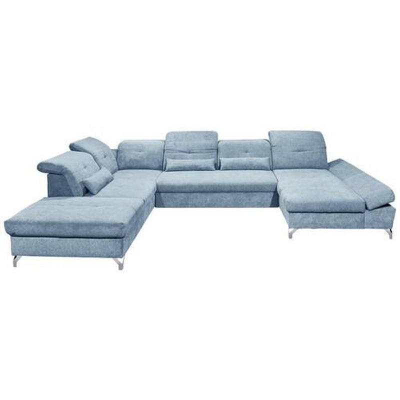 Ecksofa Melfi Blau U: 245 cm