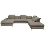 M&ouml;belix Ecksofa Melfi Graubraun U: 168 cm