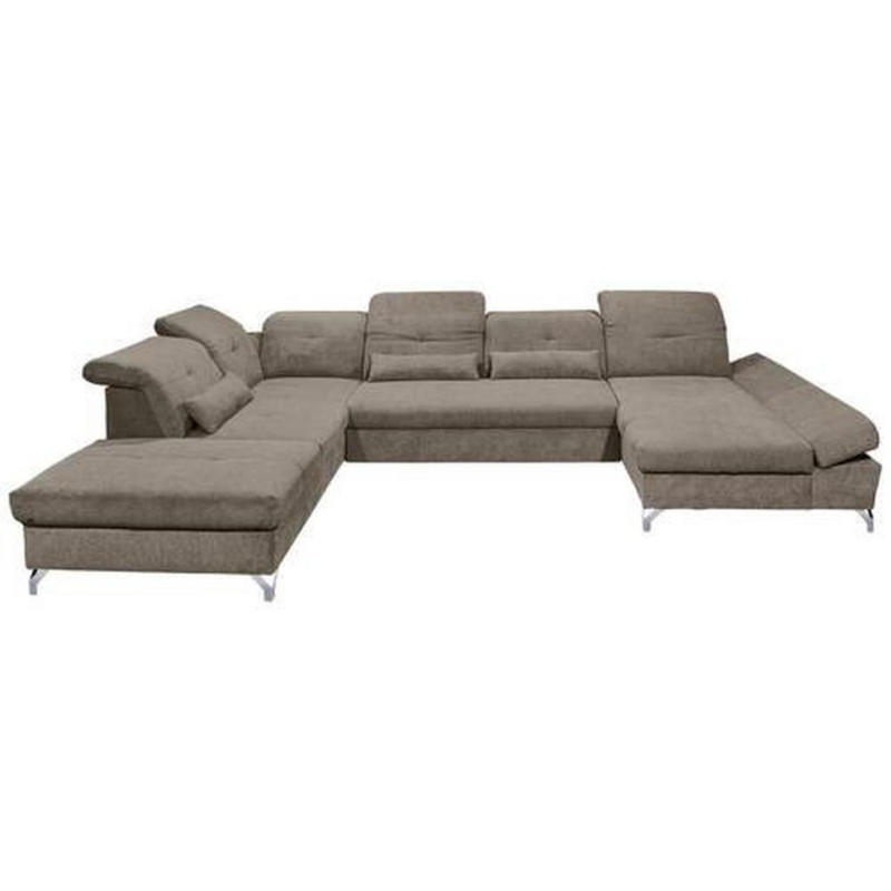 Ecksofa Melfi Graubraun U: 245 cm