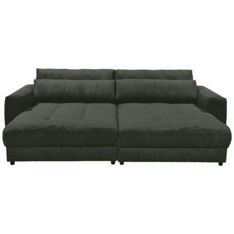 Big Sofa Barura Loveseat Dunkelgrün Cord