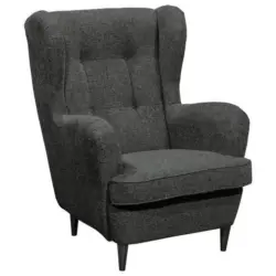 Ohrensessel Oskar Anthrazit B: 78 cm