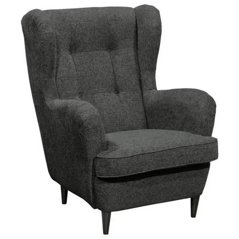 Ohrensessel Oskar Anthrazit B: 78 cm