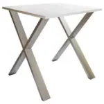 Möbelix Esstisch 80x80 cm Silberfarben/Weiß