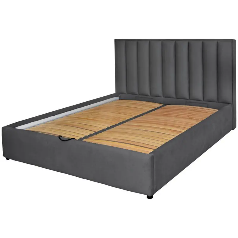 Polsterbett Mit Lattenrost 160x200 Cm Nairobi Anthrazit
