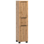 Möbelix Midischrank Chester B: 30 cm Eiche Wotan Dekor/Schwarz