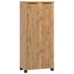 M&ouml;belix Midischrank Bad Chester B: 60cm Eiche Wotan Dekor/Schwarz