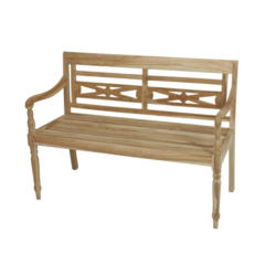 Gartenbank Echtholz Teak 2-Sitzer Sumatra